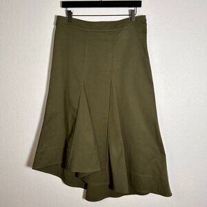 Brunello Cucinelli Midi Skirt in Army Green
